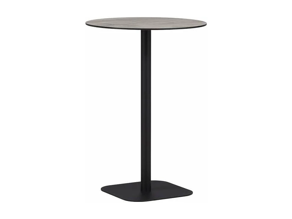 Table de Bar de Jardin "Milano" 100cm Gris & Noir