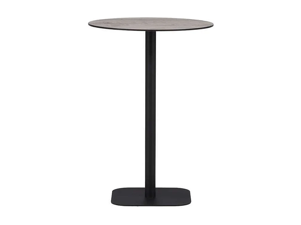 Table de Bar de Jardin "Milano" 100cm Gris & Noir