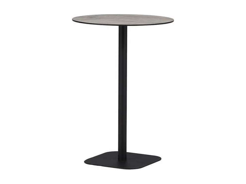 Table de Bar de Jardin "Milano" 100cm Gris & Noir