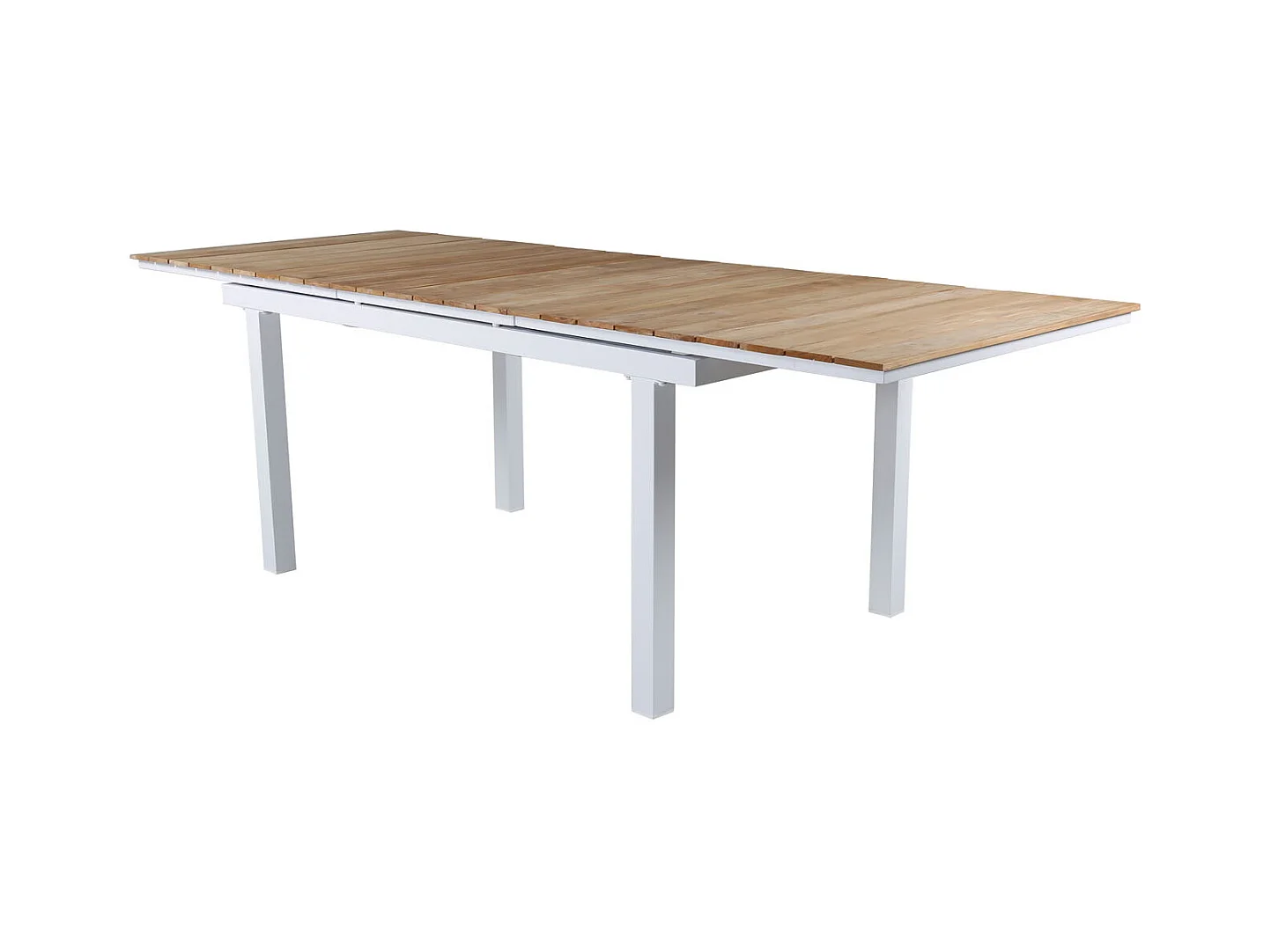 Mexico eettafel tuin incl. extra blad 160, 240 cm wit, natuur.