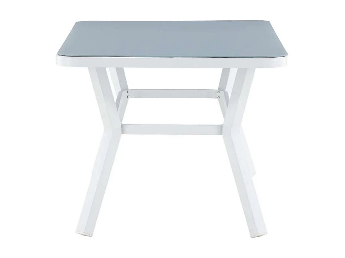 Table de Jardin "Virya" 160cm Blanc & Gris