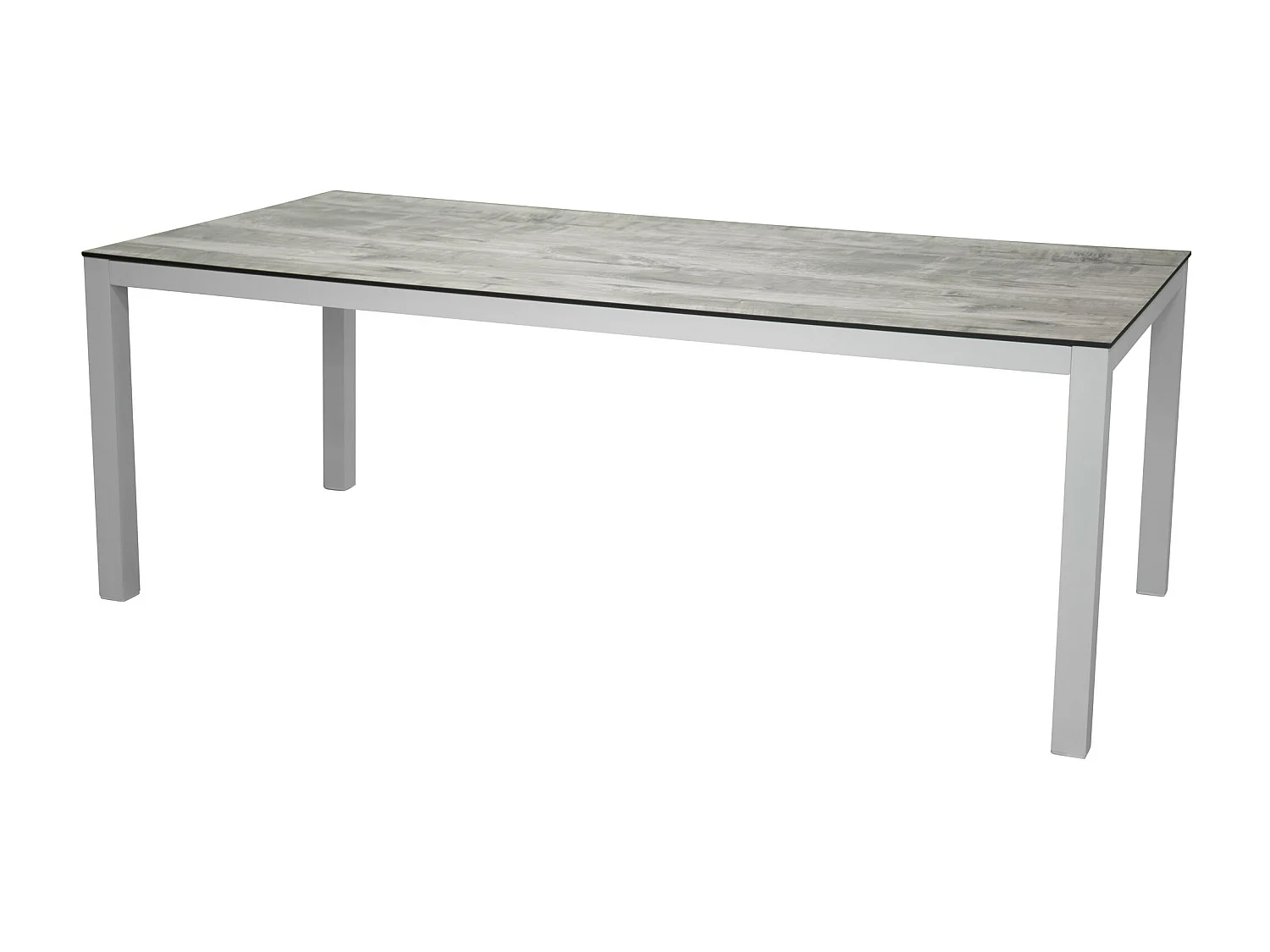 Llama Table de salle à manger, blanc, gris.