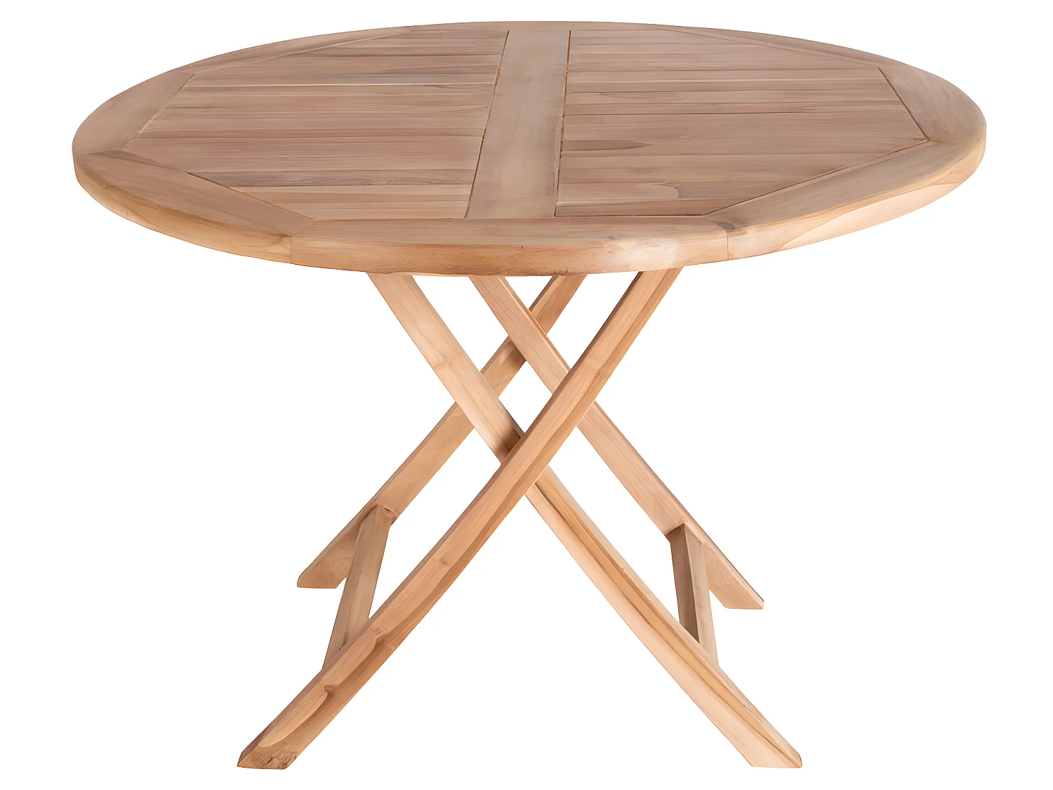 Oline Table de jardin Ø100 cm, en teck massif.