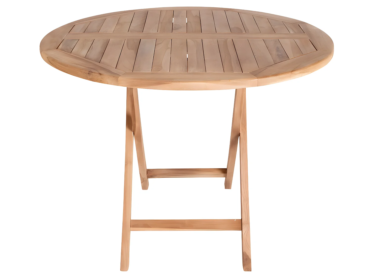 Oline Table de jardin Ø100 cm, en teck massif.