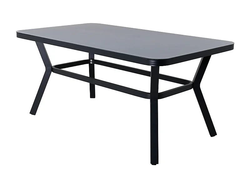 Table de Jardin "Virya" 160cm Noir & Gris