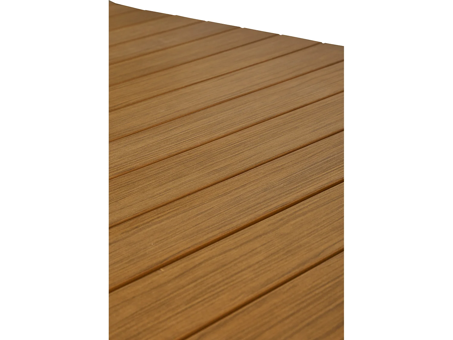 Joan Gartentisch 205-275 x 100 cm, mit Auszug inkl. 1 Platte, schwarz und teak Dekor.