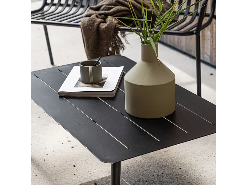 Table Basse de Jardin "Lina" 100cm Noir