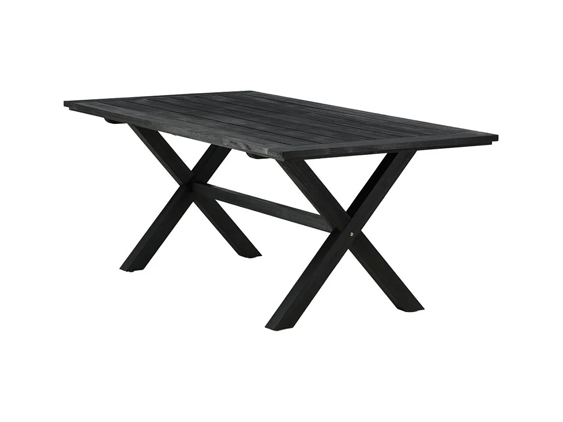 Table de Jardin en Bois "Rives" 200cm Noir