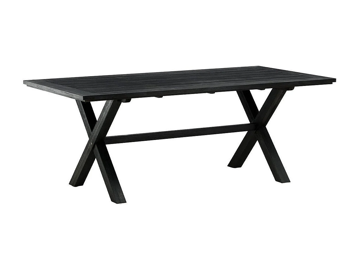Table de Jardin en Bois "Rives" 200cm Noir
