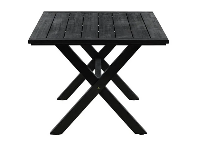 Table de Jardin en Bois "Rives" 200cm Noir