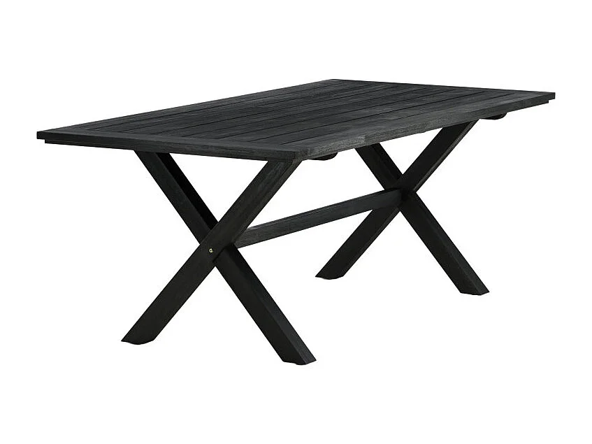 Table de Jardin en Bois "Rives" 200cm Noir