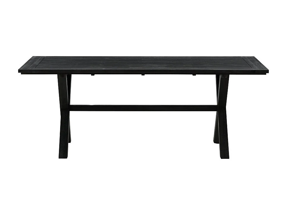 Table de Jardin en Bois "Rives" 200cm Noir