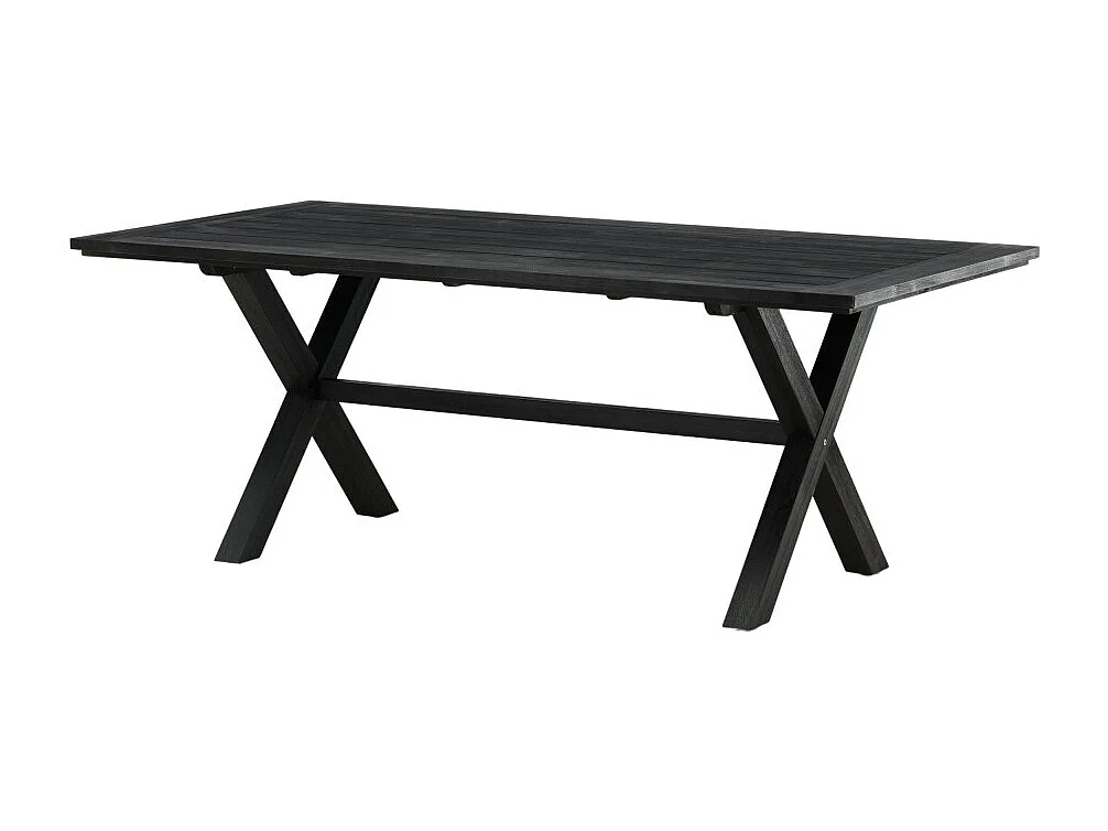 Table de Jardin en Bois "Rives" 200cm Noir