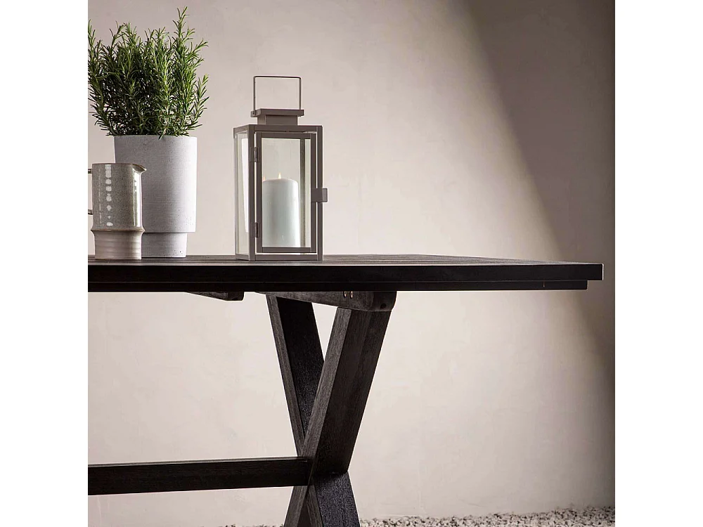 Table de Jardin en Bois "Rives" 200cm Noir