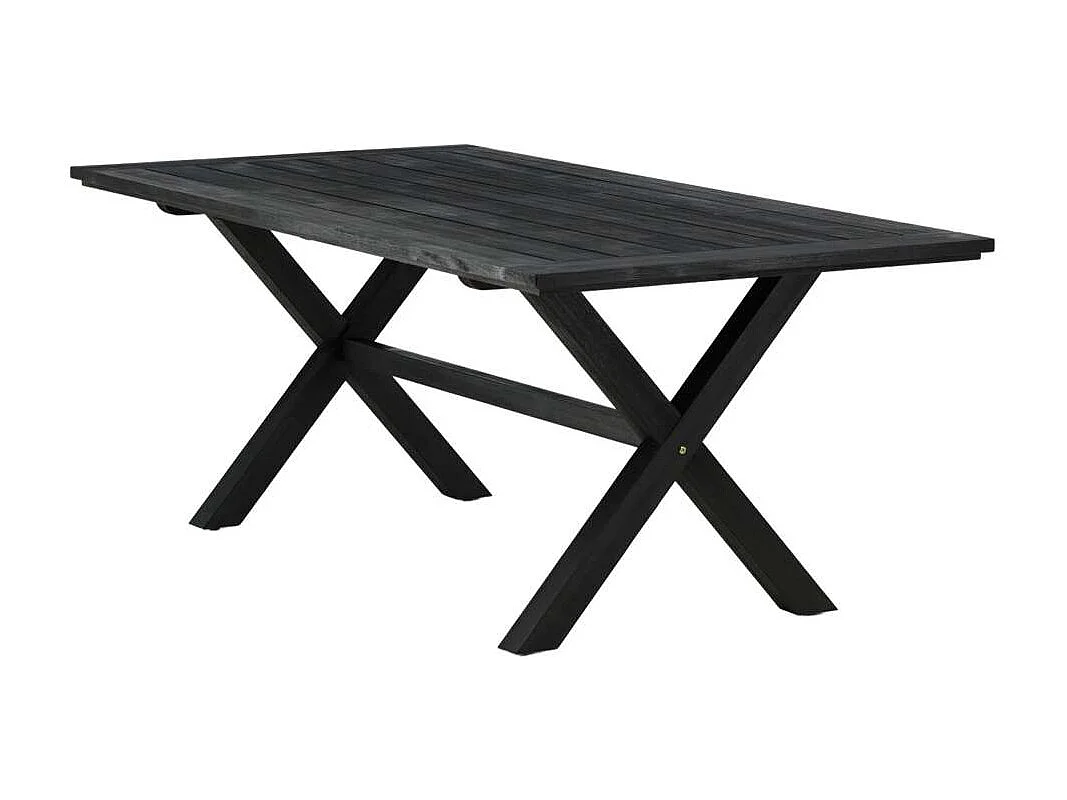 Table de Jardin en Bois "Rives" 200cm Noir