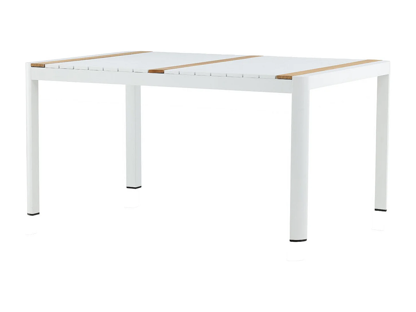 Table de Jardin en Teck "Togo" 150cm Blanc