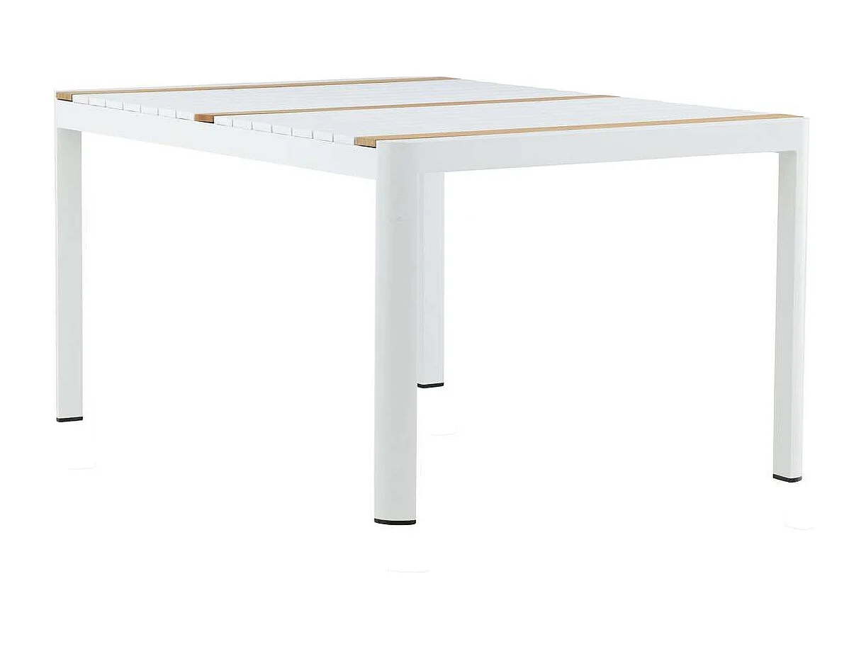 Table de Jardin en Teck "Togo" 150cm Blanc