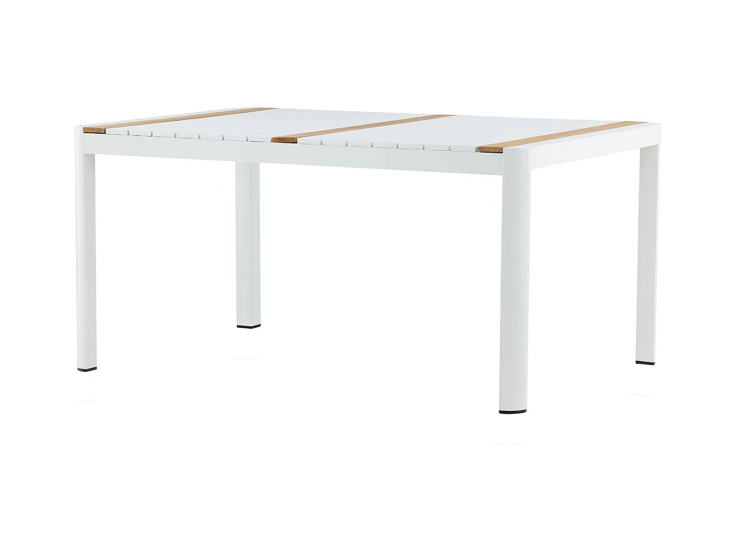 Table de Jardin en Teck "Togo" 150cm Blanc