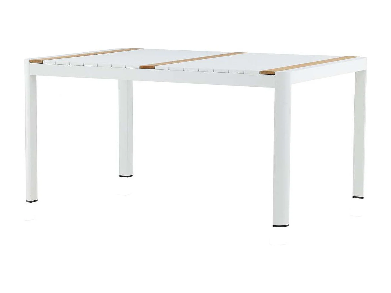 Table de Jardin en Teck "Togo" 150cm Blanc
