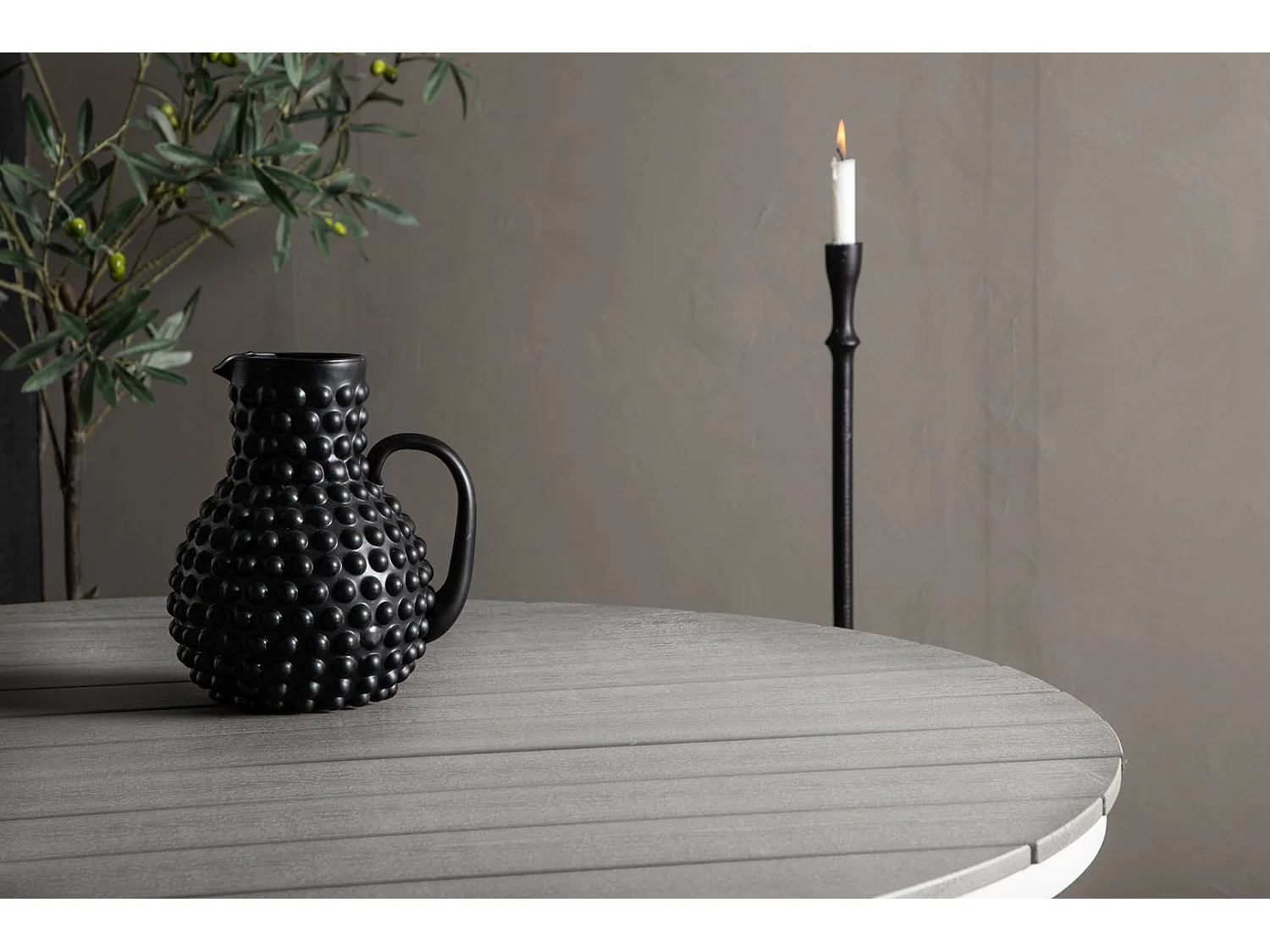 Table de Jardin Ronde "Break" 120cm Gris