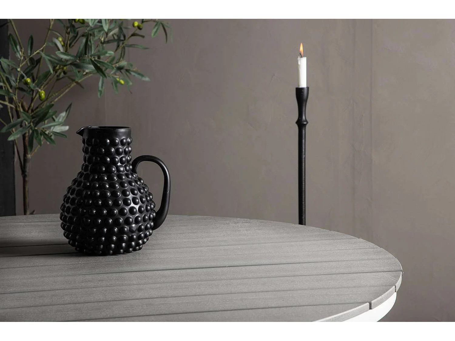 Table de Jardin Ronde "Break" 120cm Gris