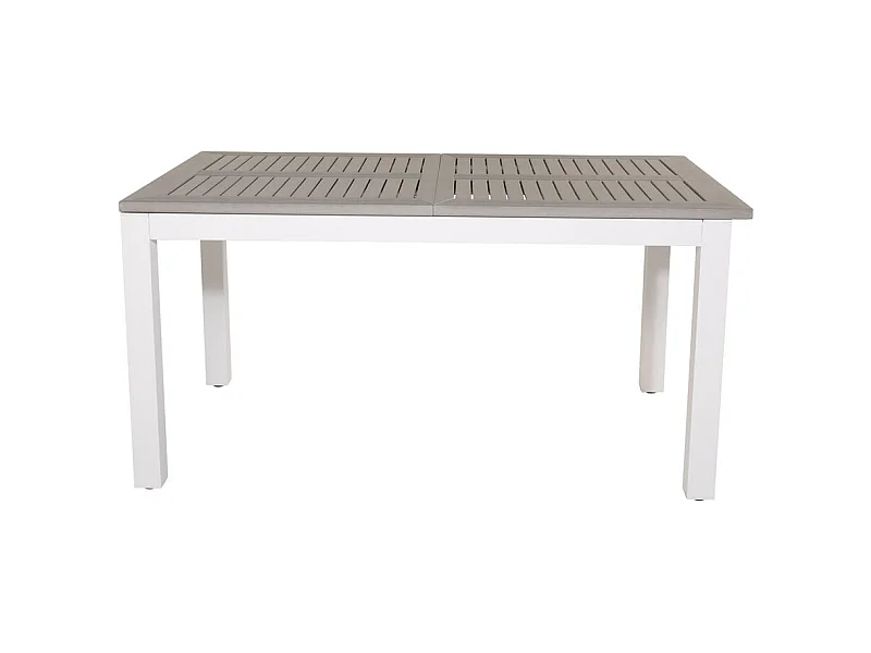 Albany Esstisch inkl. Zusatzplatte 152, 210 cm weiß grau.