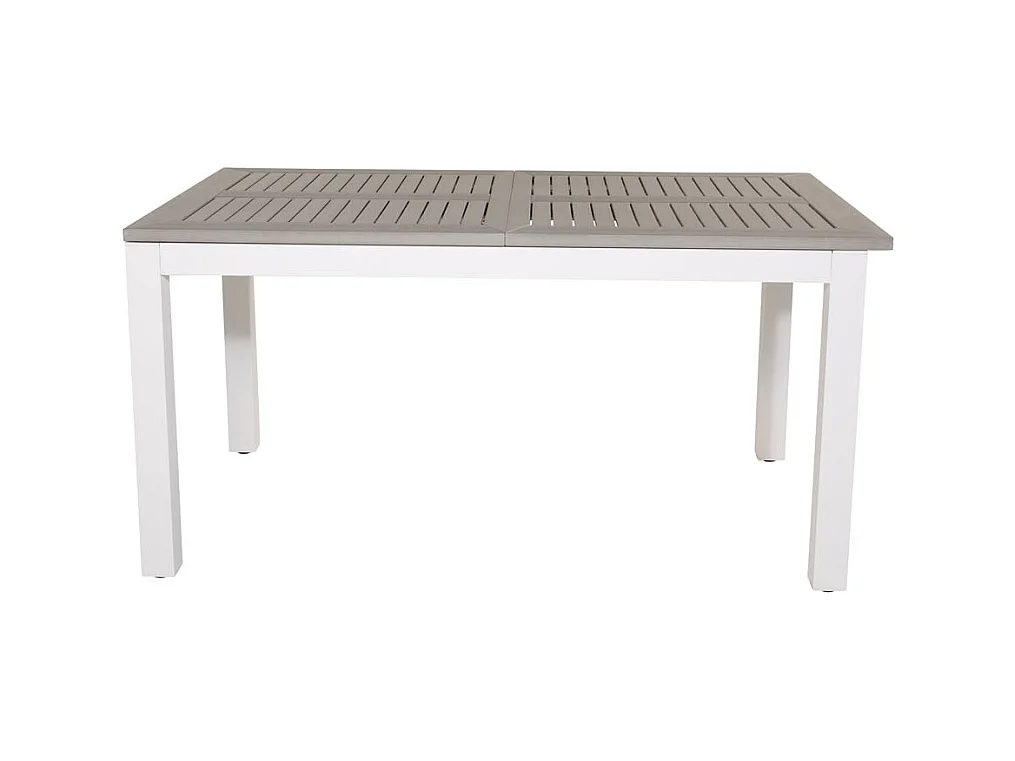 Albany Table de salle à manger avec extension supplémentaire, 152, 210 cm, blanc, gris.