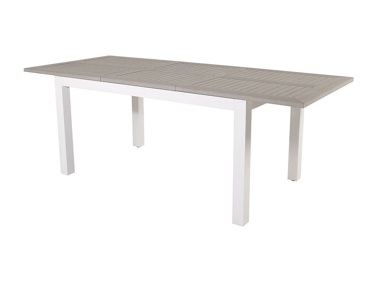 Albany eettafel tuin incl. extra blad 152, 210 cm witgrijs.