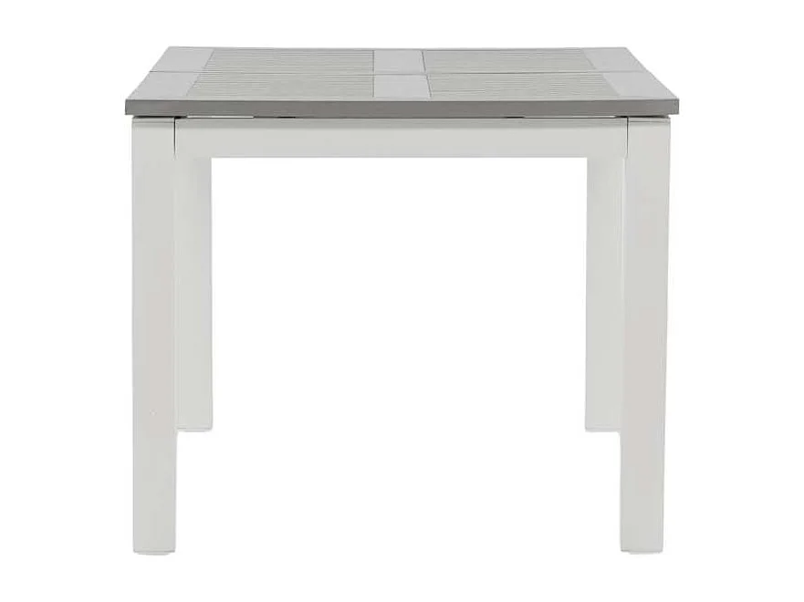 Table de Jardin Extensible "Albany" 152-210cm Blanc & Gris