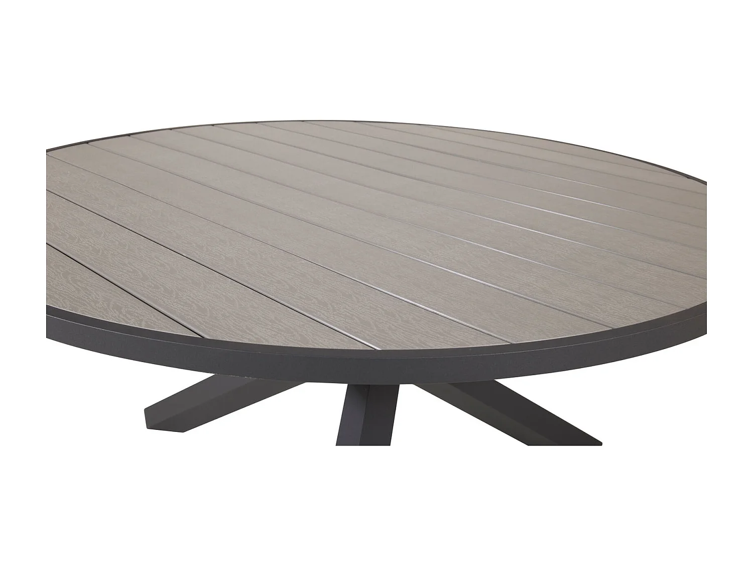 Parma Table de salle à manger Ø140cm, noir, gris.