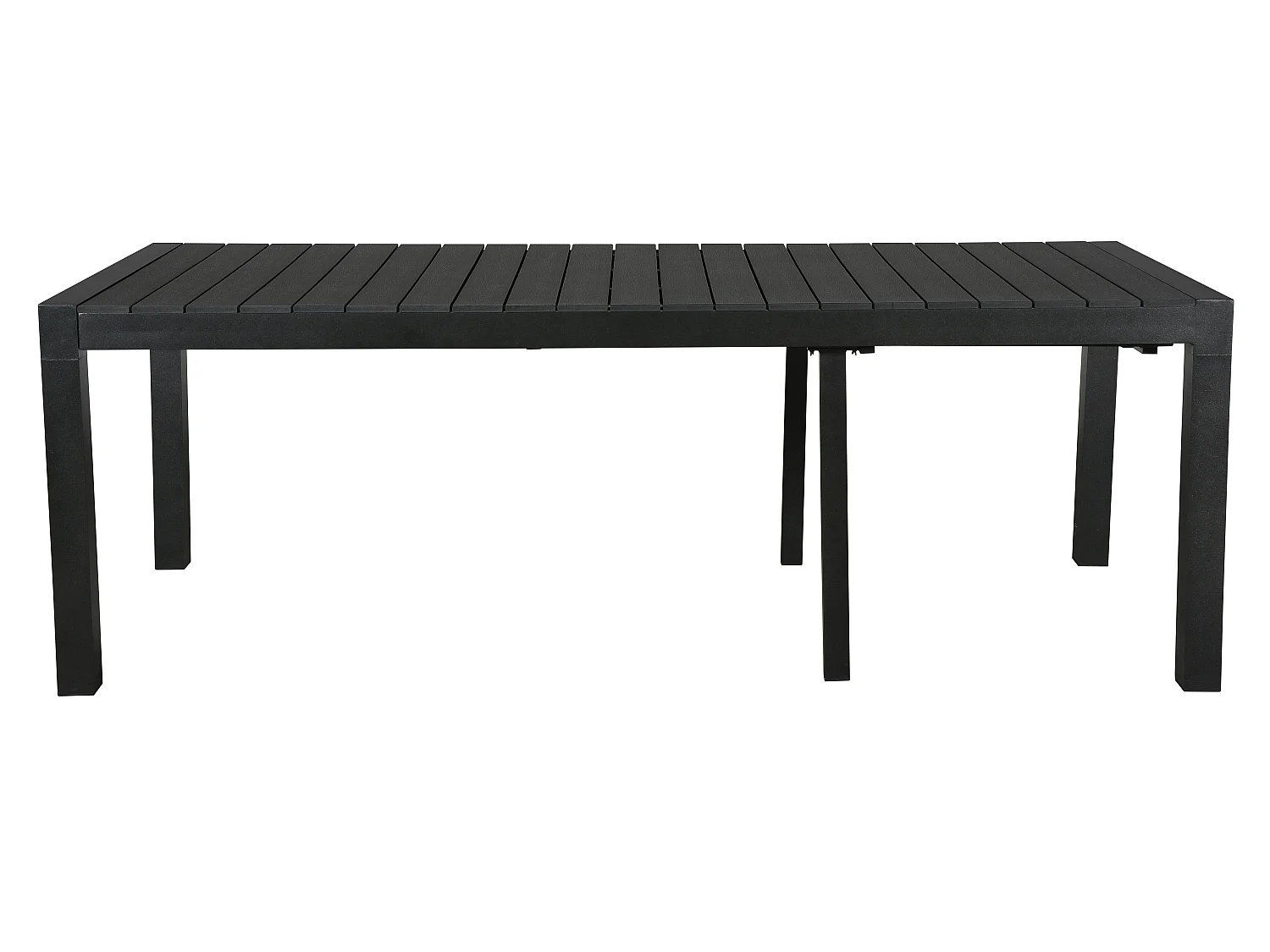 Grup Gartentisch, inkl. 2 Zusatzplatten 223-343 cm schwarz/schwarz.