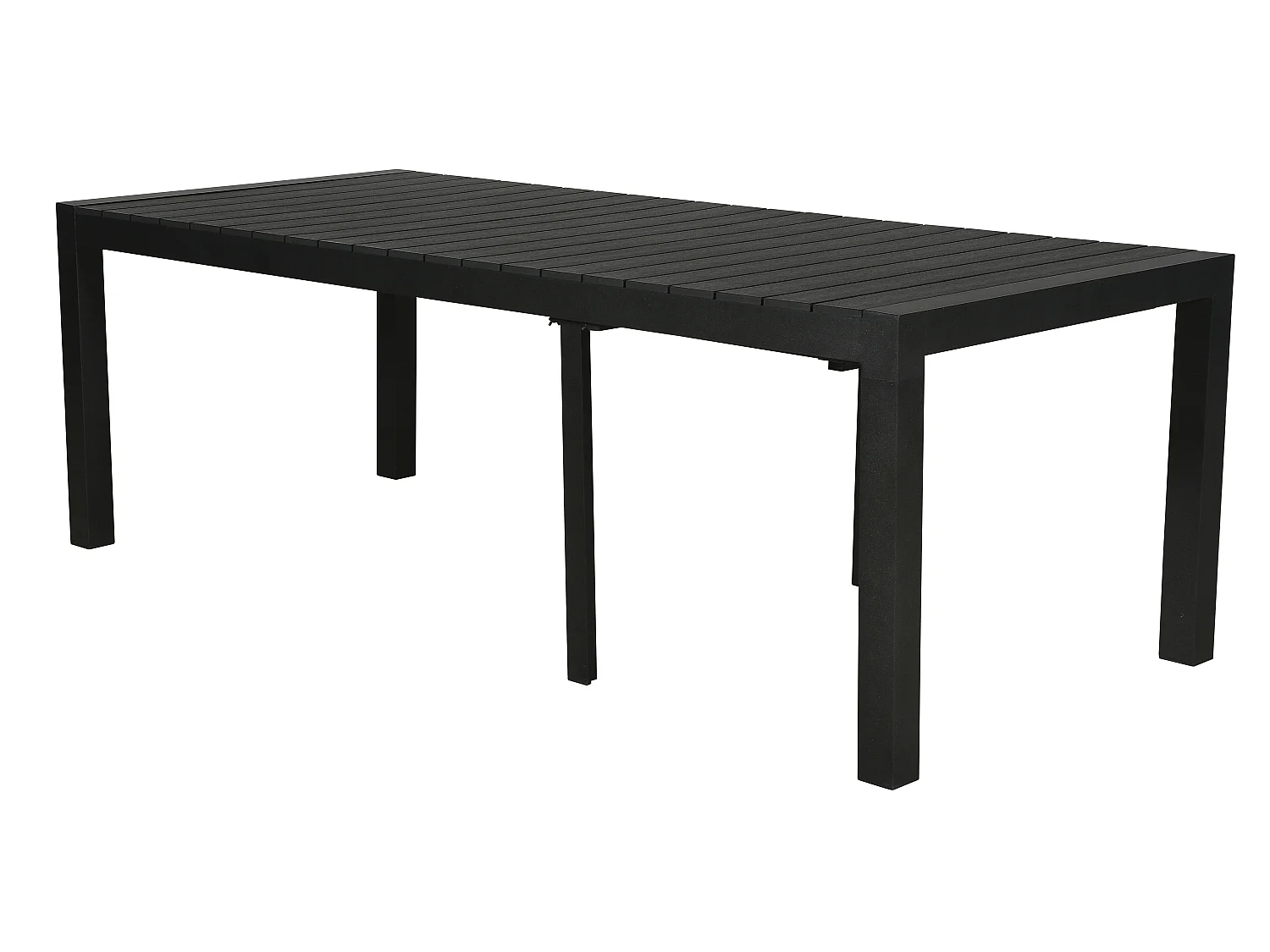 Grup Gartentisch, inkl. 2 Zusatzplatten 223-343 cm schwarz/schwarz.