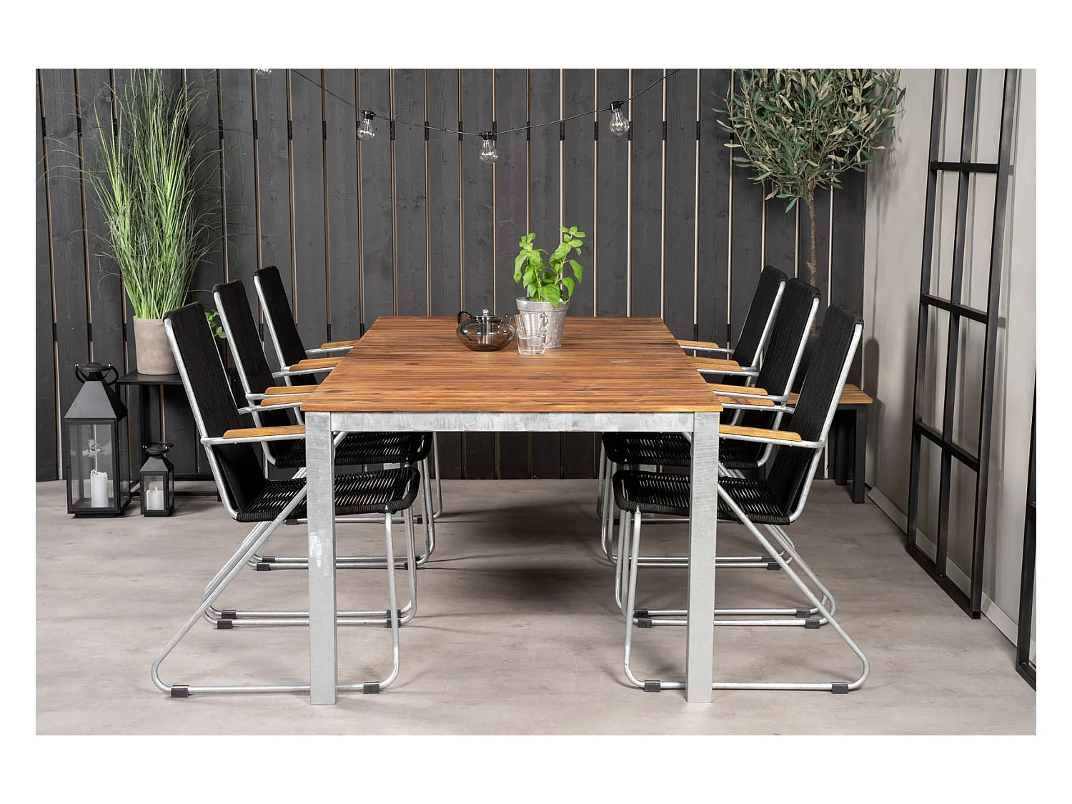 Table de Jardin en Bois "Zenia" 200cm Naturel