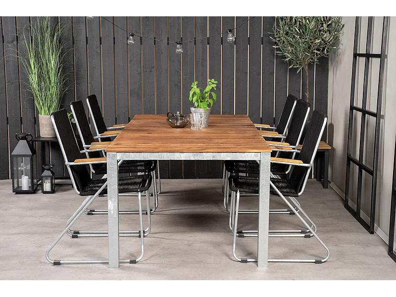 Table de Jardin en Bois "Zenia" 200cm Naturel