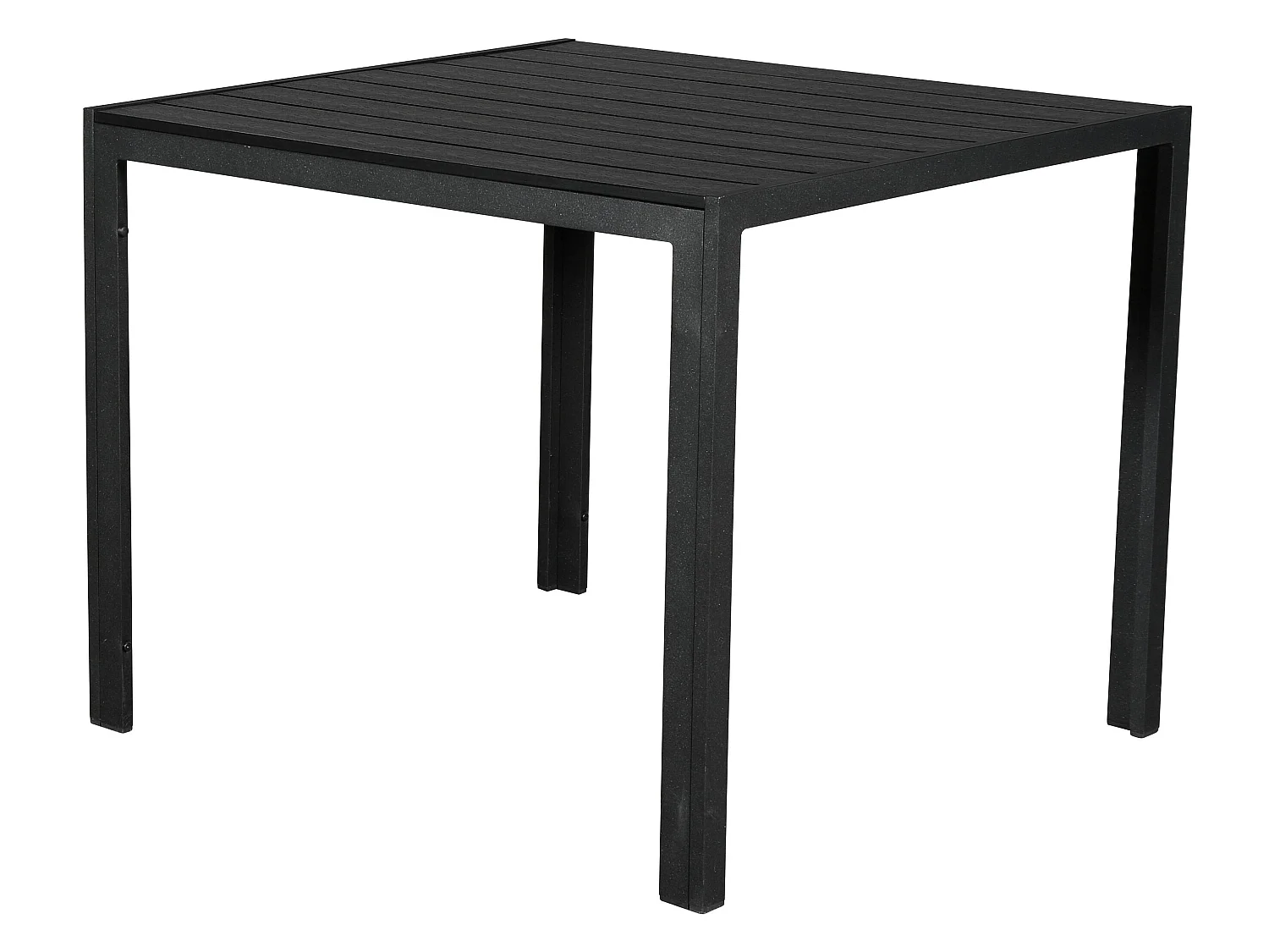 Noma Gartentisch 90 x 90 cm, schwarz und schwarz.