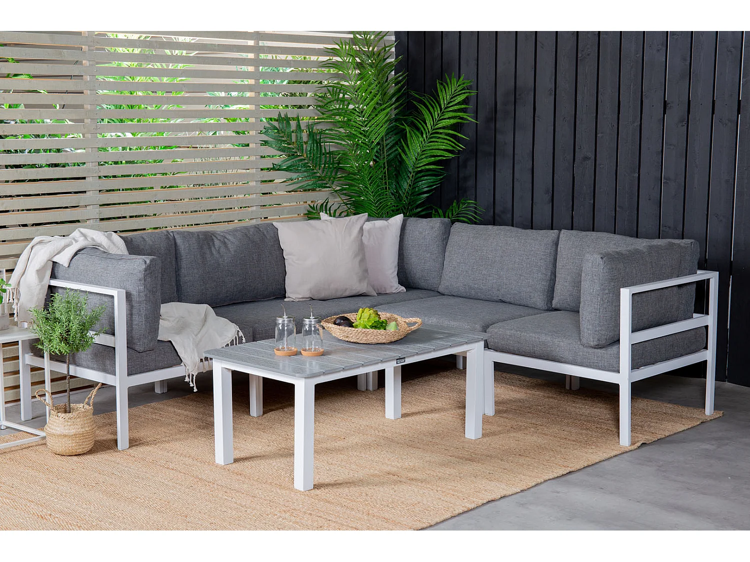 Parma tuin salontafel witgrijs.