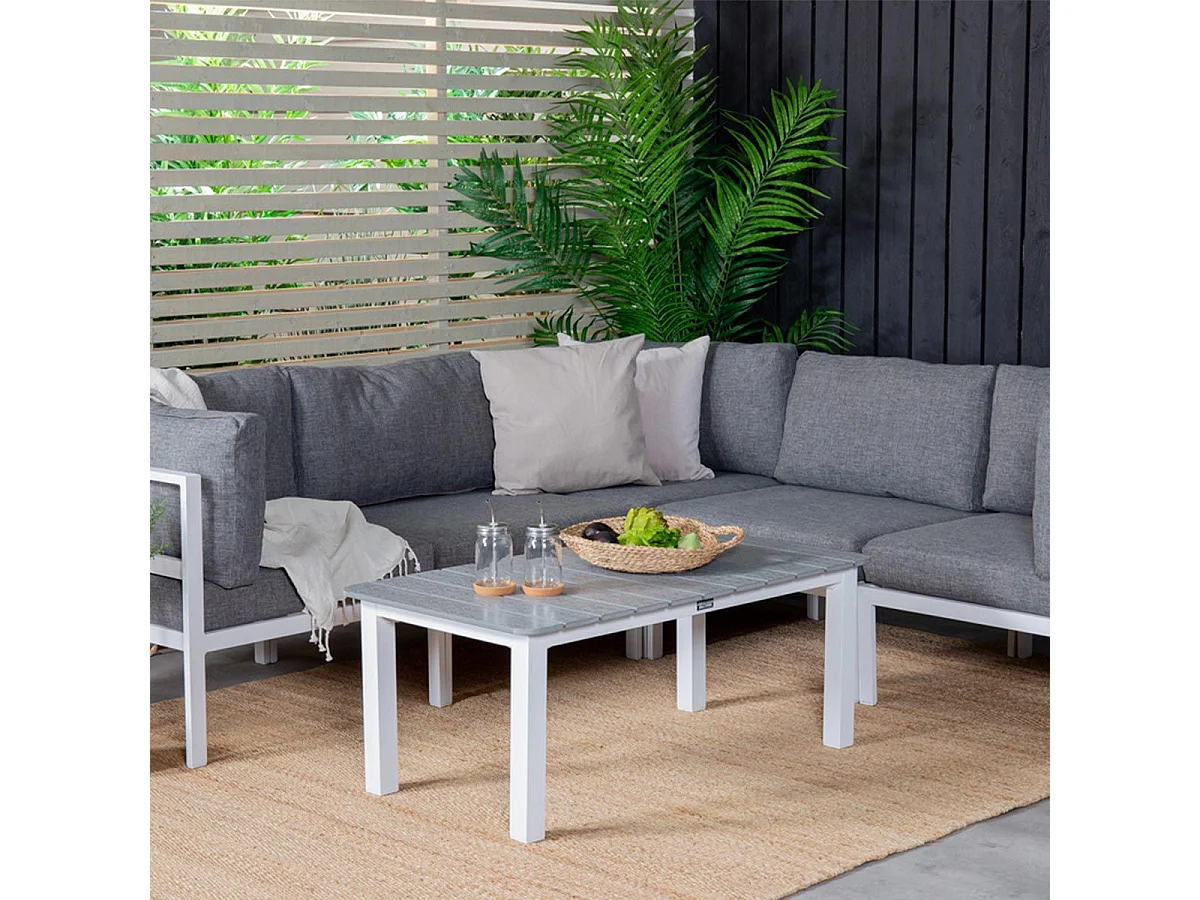 Table Basse de Jardin "Parma" 110cm Gris