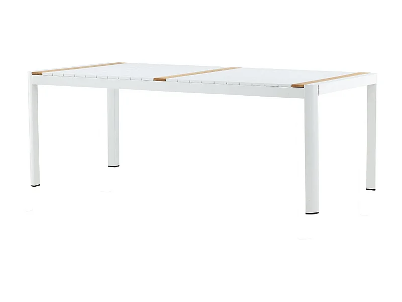 Table de Jardin en Teck "Togo" 200cm Blanc