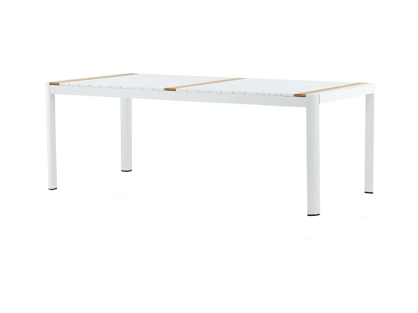 Table de Jardin en Teck "Togo" 200cm Blanc