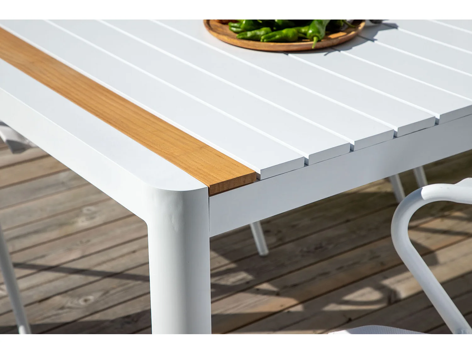 Togo eettafel tuin wit.