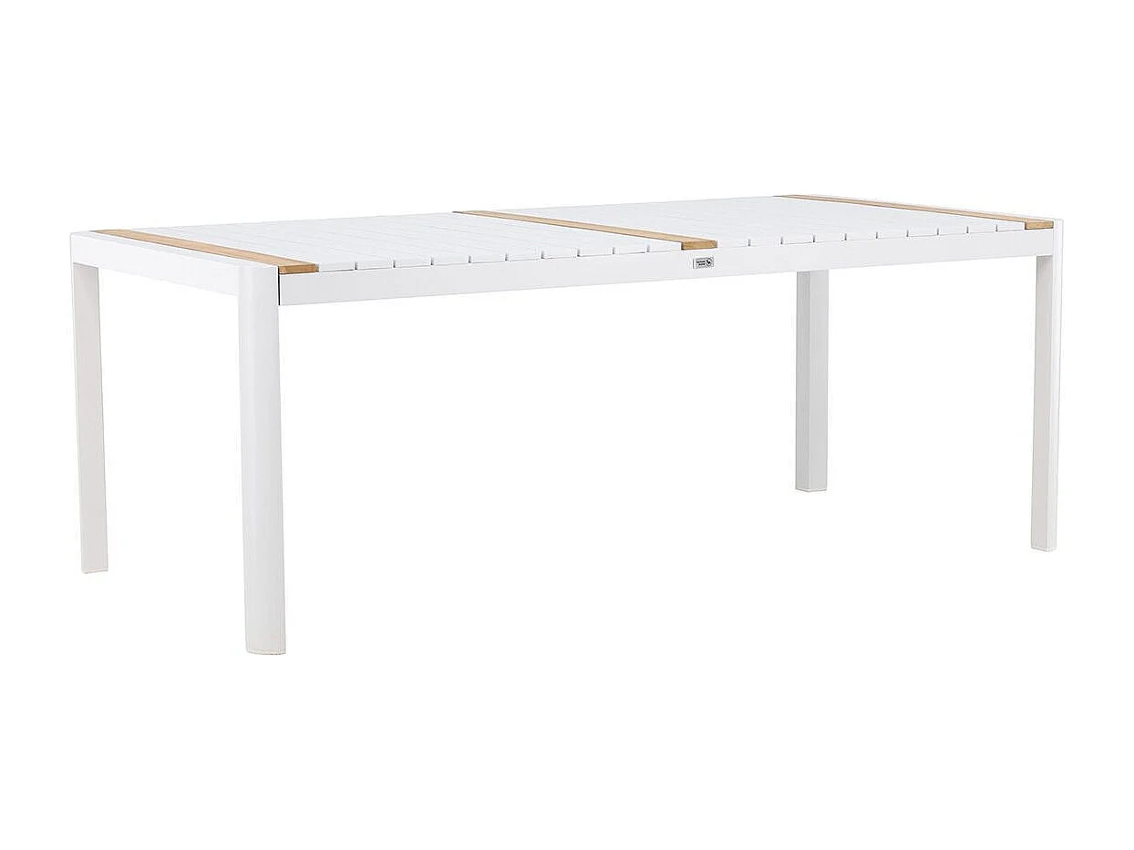 Table de Jardin en Teck "Togo" 200cm Blanc