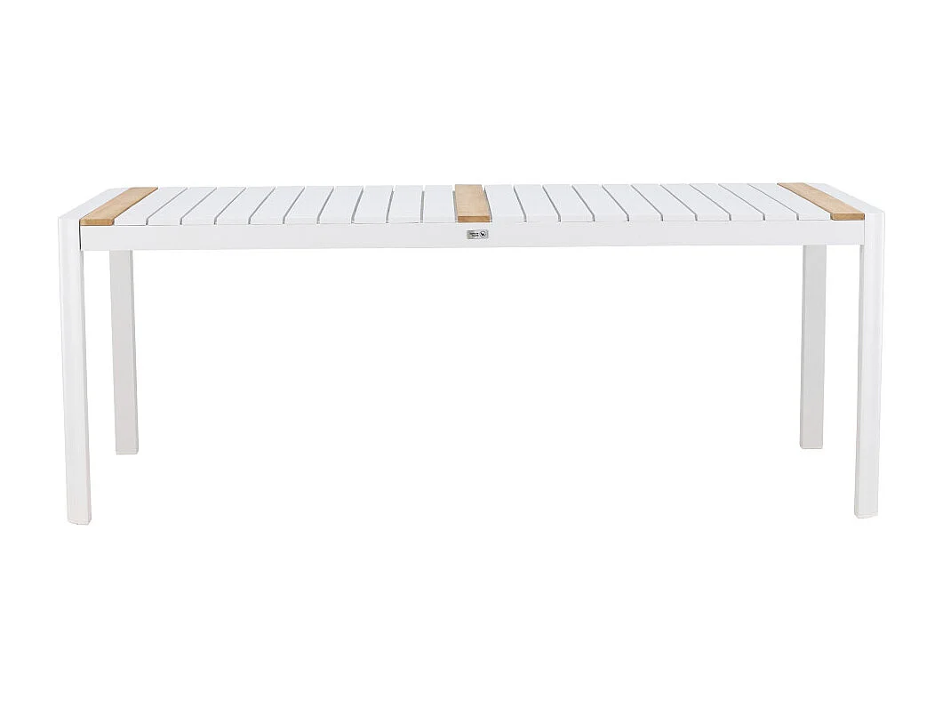 Table de Jardin en Teck "Togo" 200cm Blanc