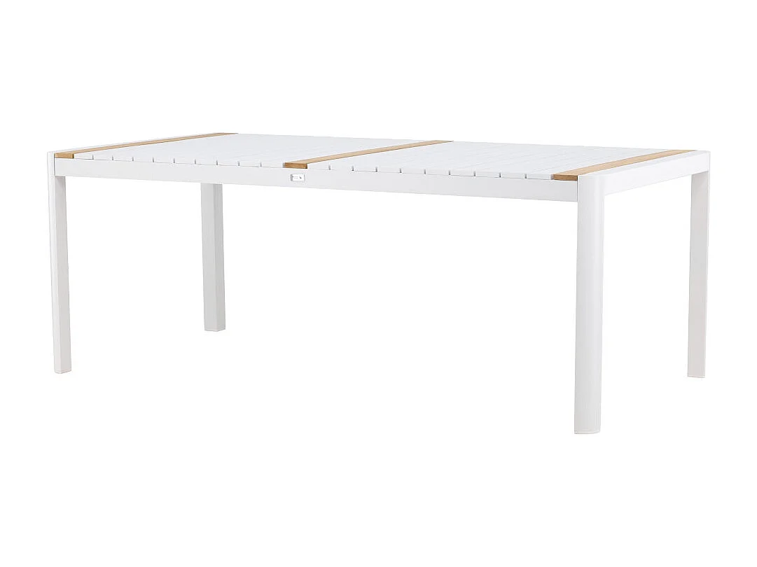 Table de Jardin en Teck "Togo" 200cm Blanc
