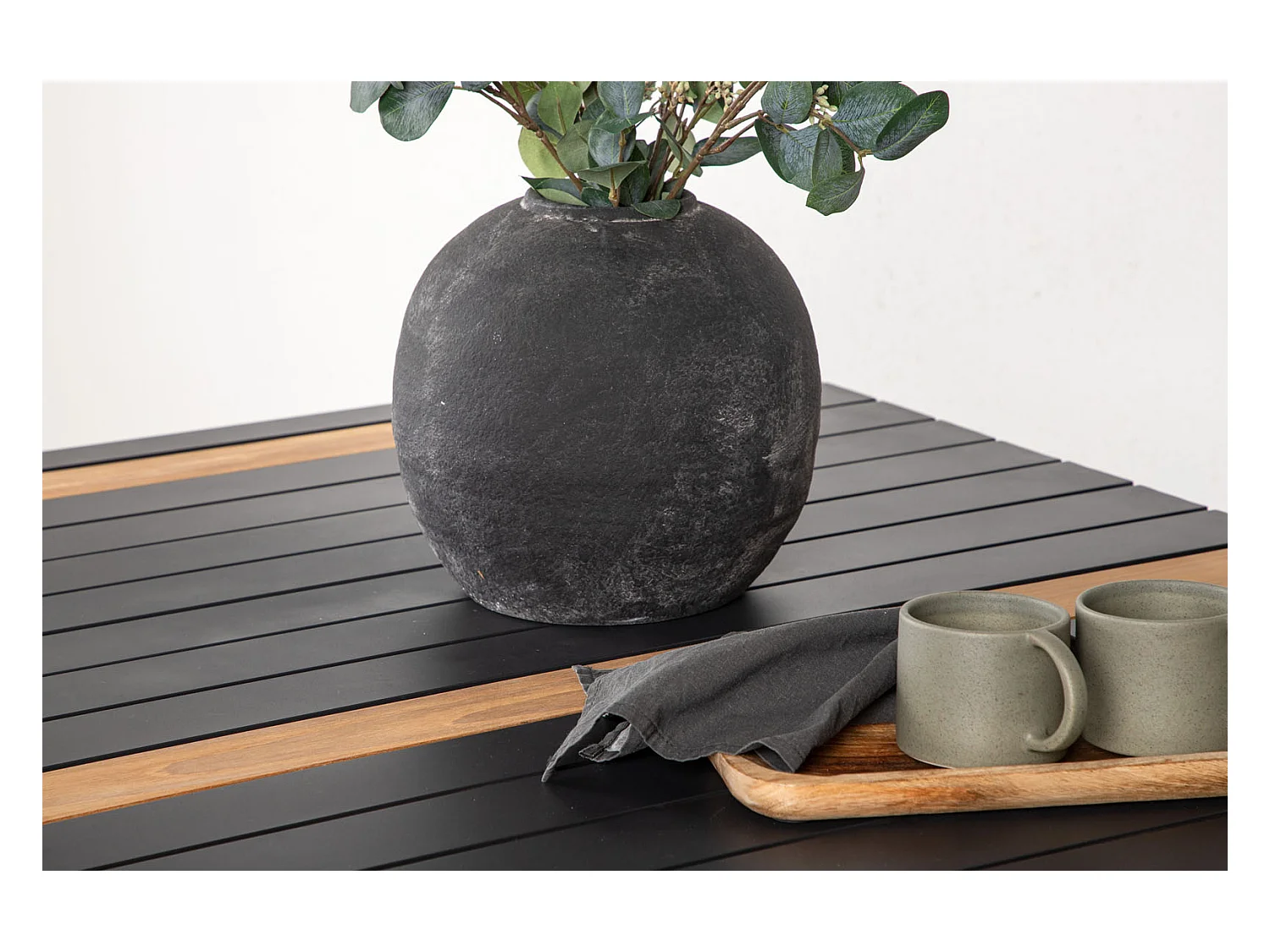Table de Jardin en Teck "Togo" 150cm Noir