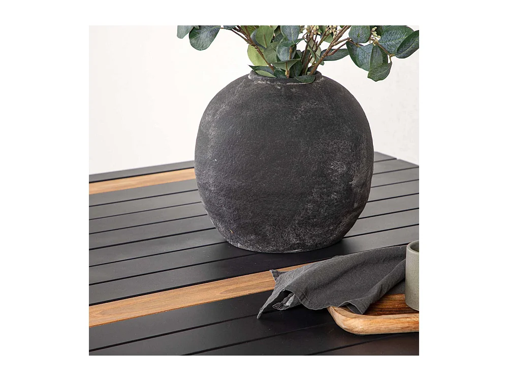 Table de Jardin en Teck "Togo" 150cm Noir