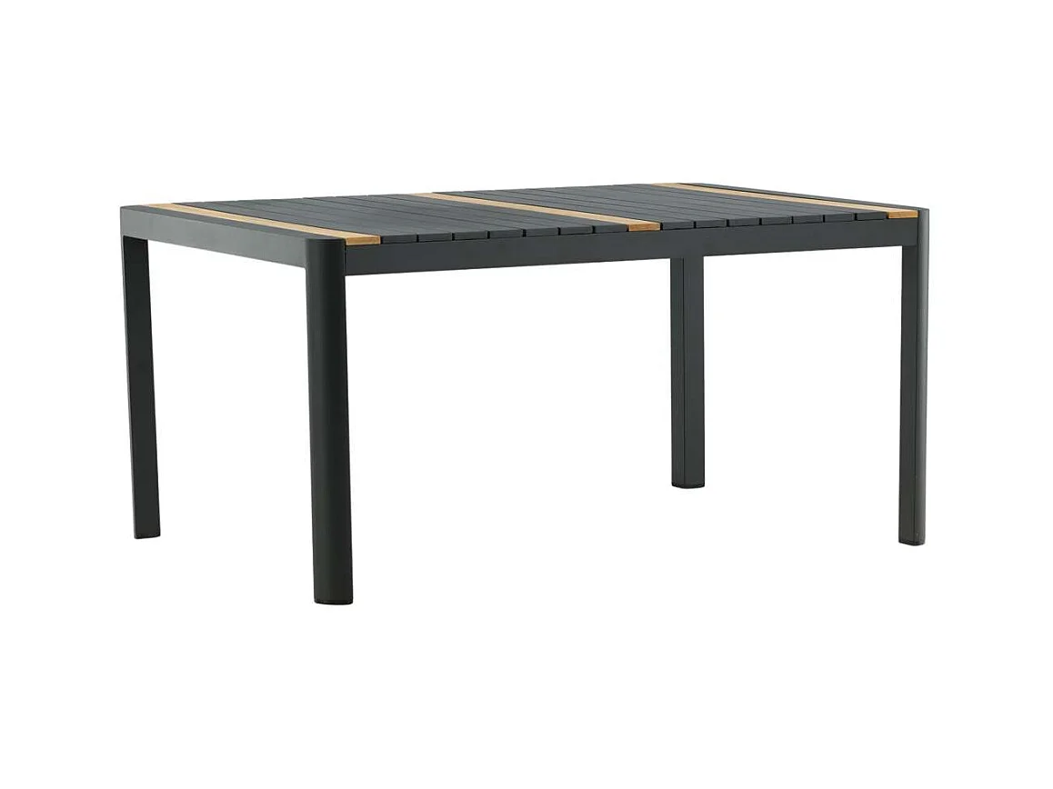 Table de Jardin en Teck "Togo" 150cm Noir