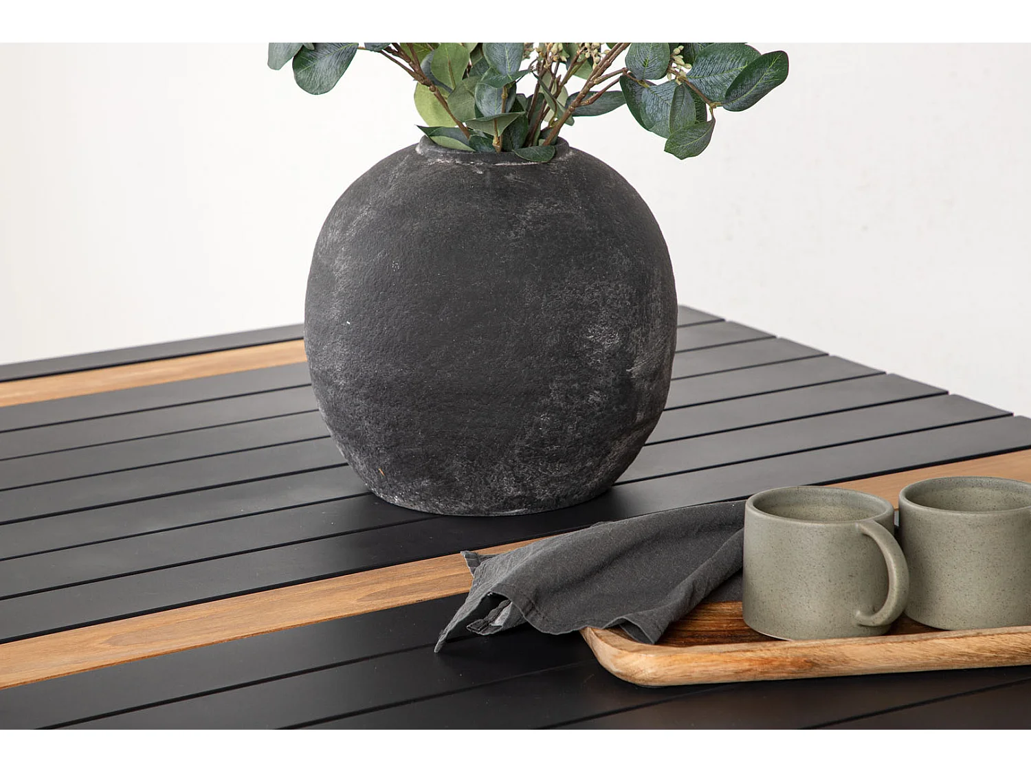 Table de Jardin en Teck "Togo" 150cm Noir