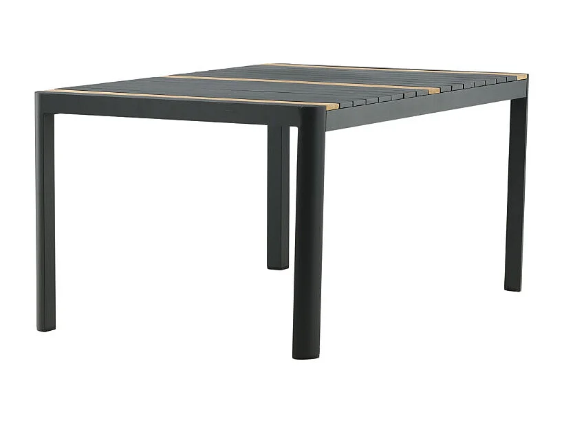 Table de Jardin en Teck "Togo" 150cm Noir