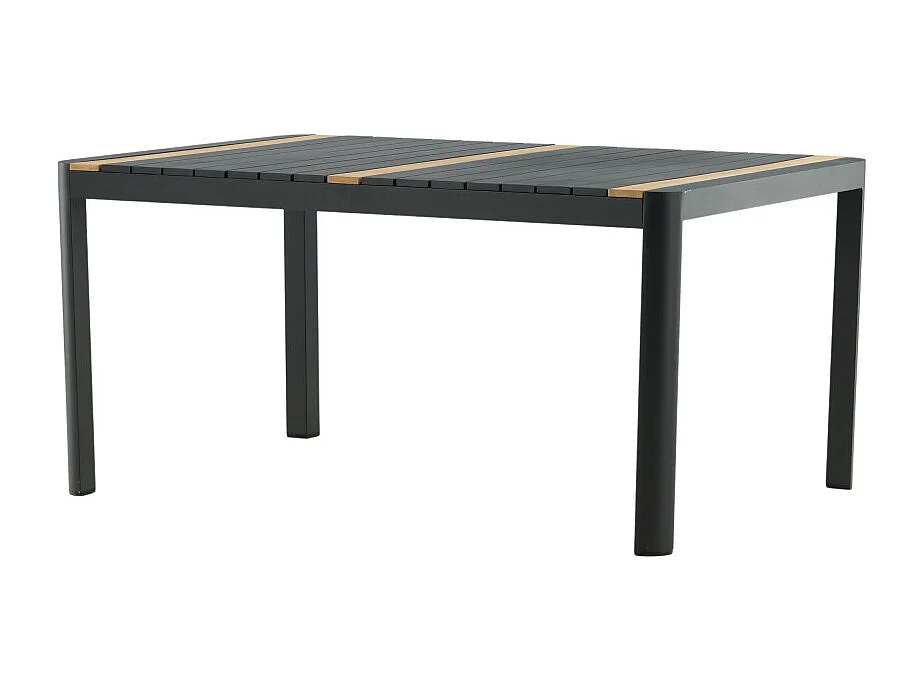 Table de Jardin en Teck "Togo" 150cm Noir