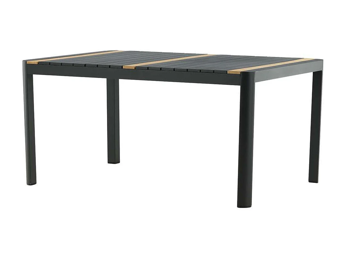 Table de Jardin en Teck "Togo" 150cm Noir
